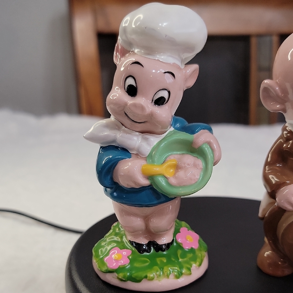 Vintage Warner Bros Porky Pig (1977) & Elmer Fudd (1975) Ceramic Figurines - Picture 3 of 12